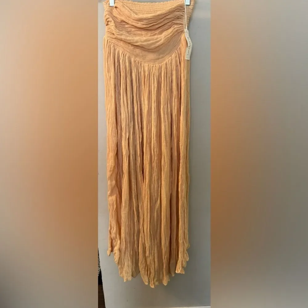 NWT FREE PEOPLE X JENS PIRATE BOOTY Sz M LAPIS MAXI SKIRT